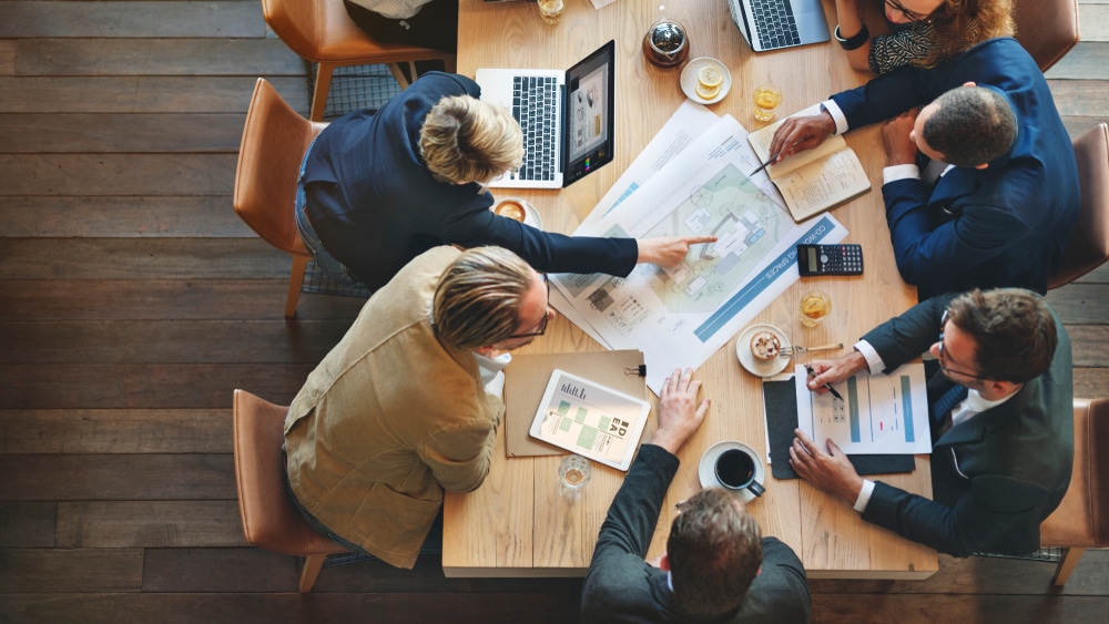 Lawyers in a business meeting