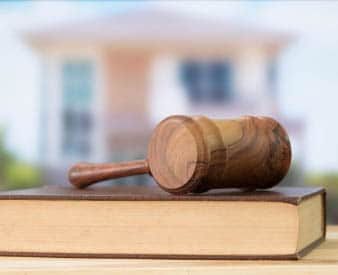 Gavel with book of law
