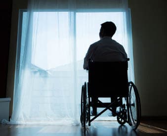 Handicap man in chair