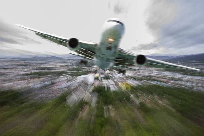 Avión fuera de control
