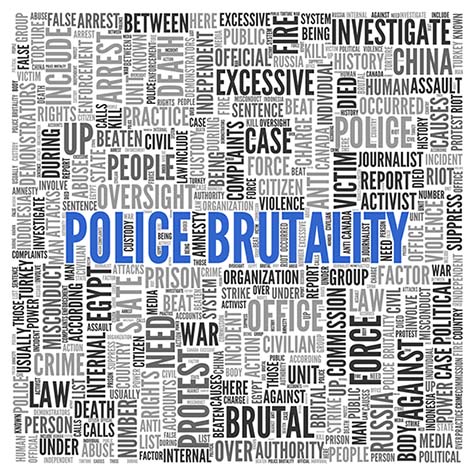 Afiche con brutalidad policial