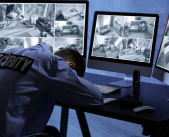 Security sleeping on the job