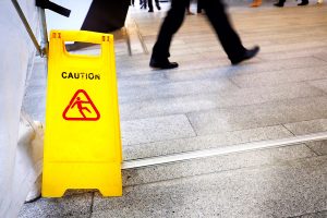 Slip and Fall Sign on the Floow