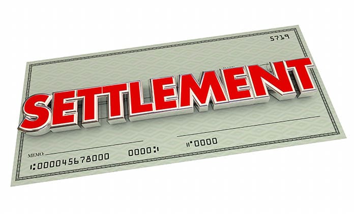Settlement check