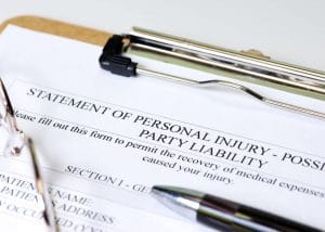 Personal injury paperwork