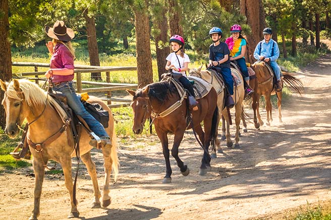 Paseos en familia a caballo