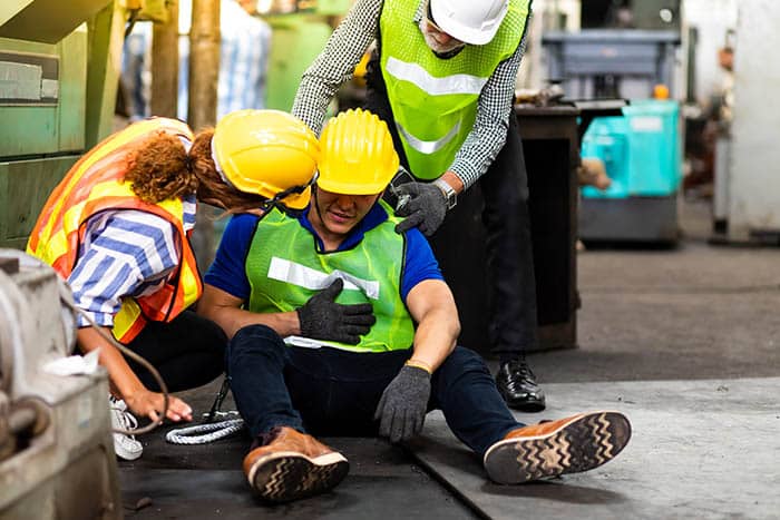 Contractor injured on the job