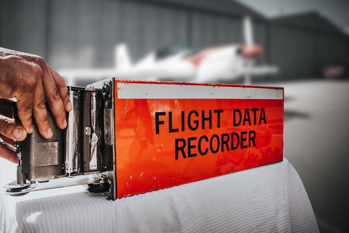 Airplane flight data recorder
