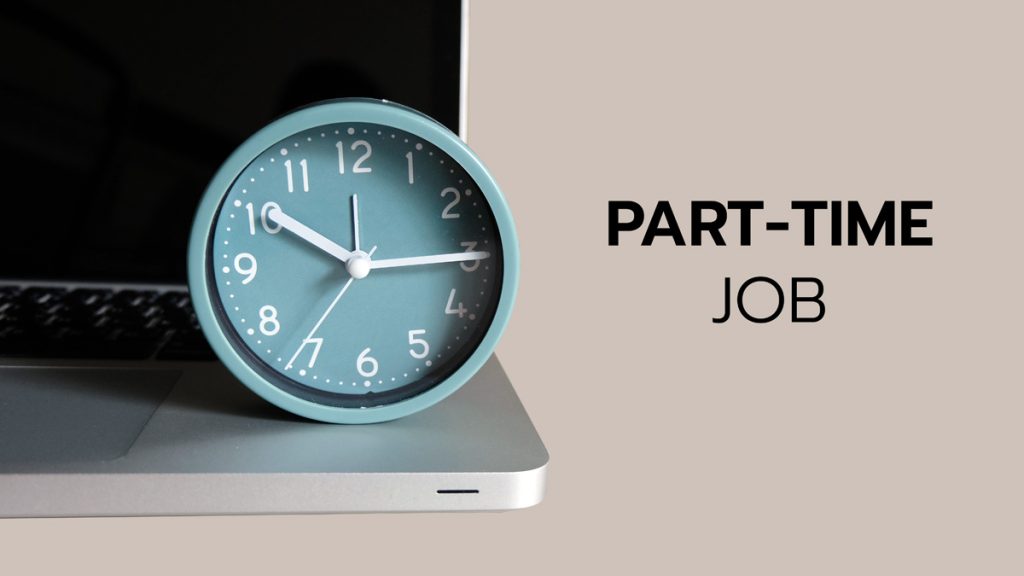 part time job and clock