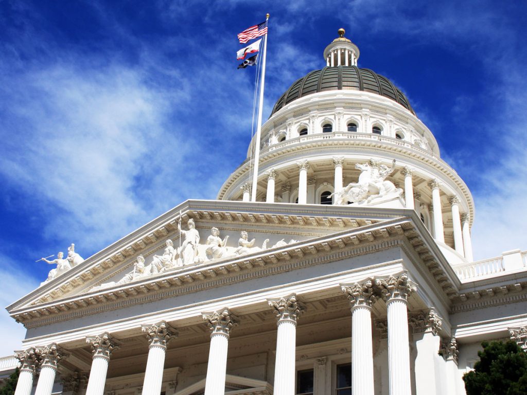 california state capital building with the dome